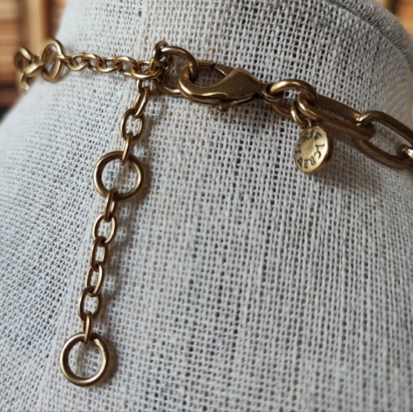 Art Deco Roaring 20s Great Gatsby J Crew Brass Tone Fabulous Statement Necklace - Picture 13 of 14